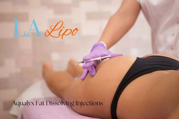 Woman having fat dissolving injections West Hampstead on thighs