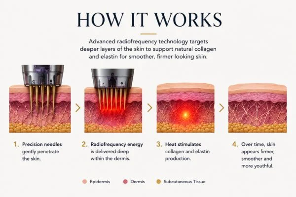 Diagram of how Collagen Lift Therapy West Hampstead works