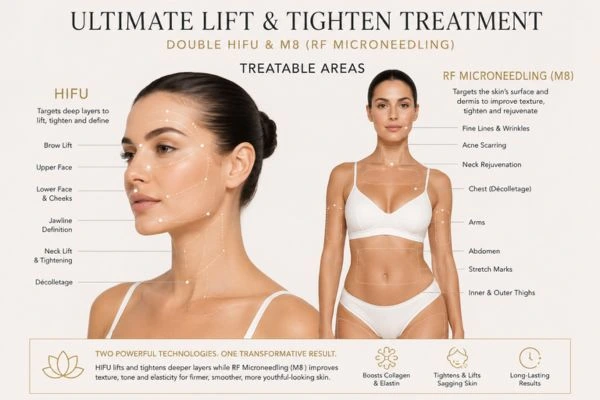 Areas of the body that can be treated - ultimate skin tighten treatment West Hampstead