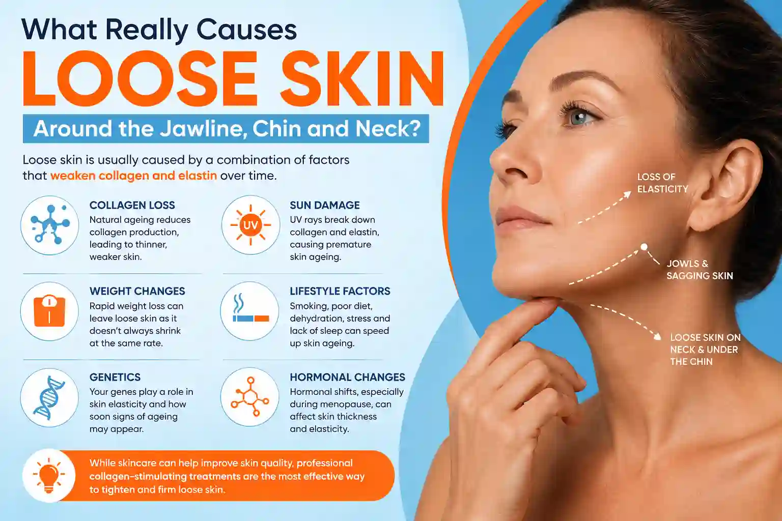What Really Causes Loose Skin Around the Jawline, Chin and Neck West Hampstead?